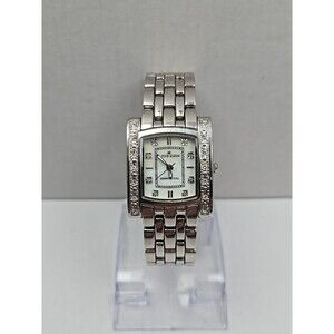 Anne Klein Diamond Dial Quartz Womens Watch Tank Bracelet New Battery 10/9089